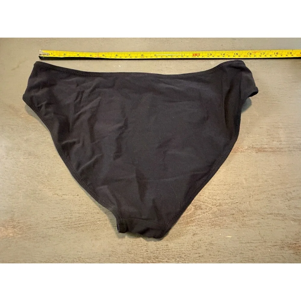 Gottex Black High Waisted Bikini Bottom Swimwear G308-5005 Womens Size 12